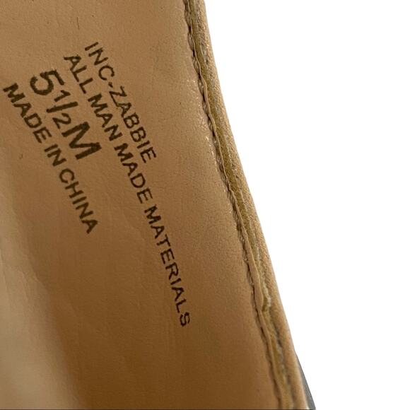 INC Zabbie Pointy toe studded Black Flats Sz 5.5 ballet - Picture 7 of 7